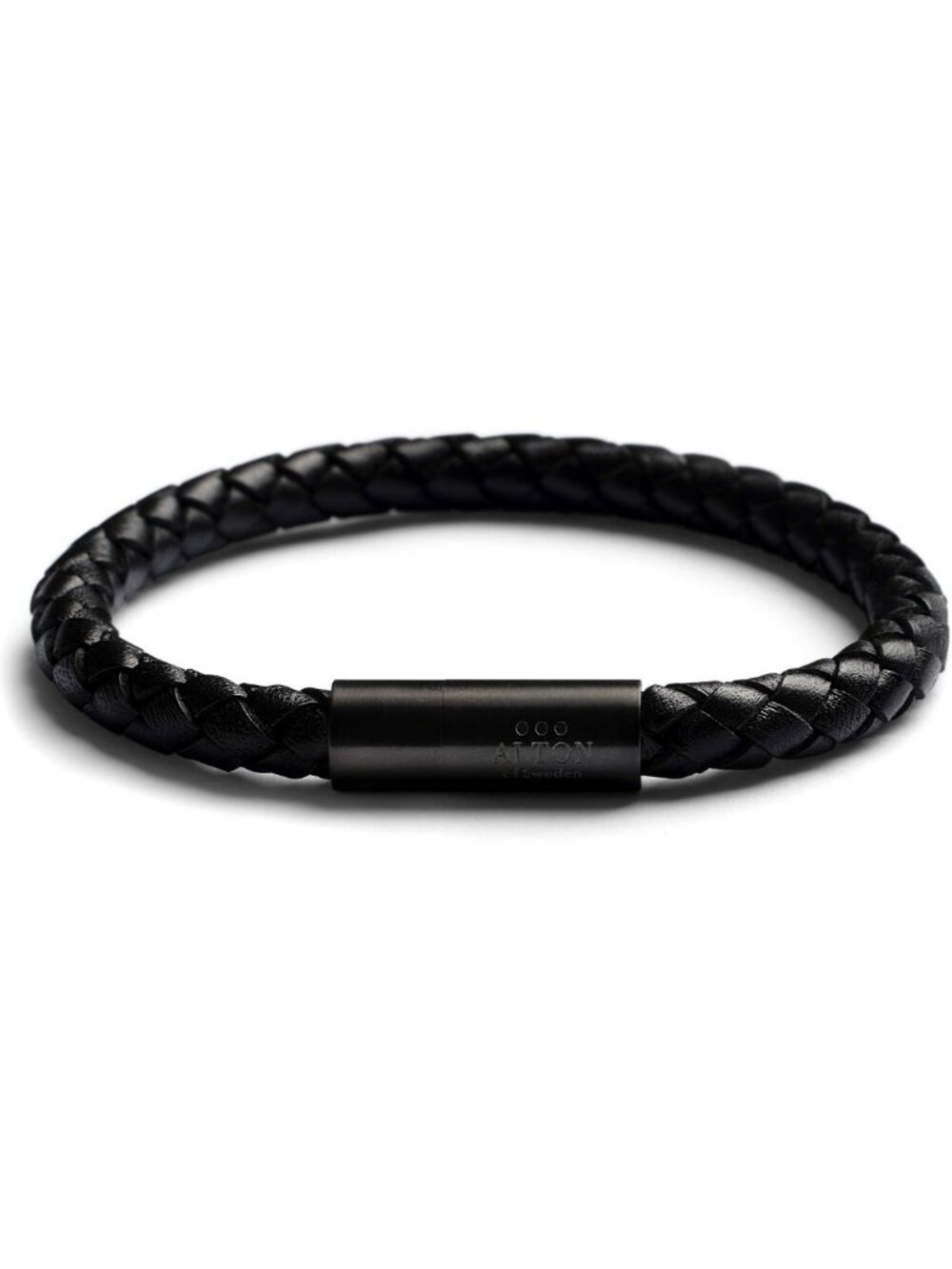 Premium Black Braided Leather Bracelet for Men | Handcrafted Italian Design